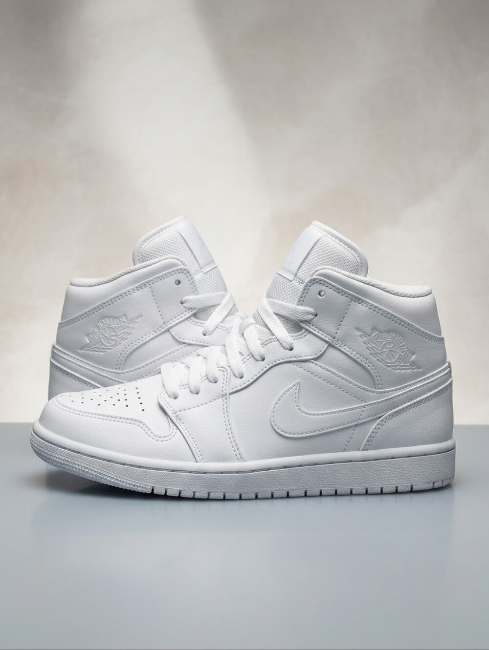 Nike Air Jordan Tripple White High Top Men's Sneakers -554724-136